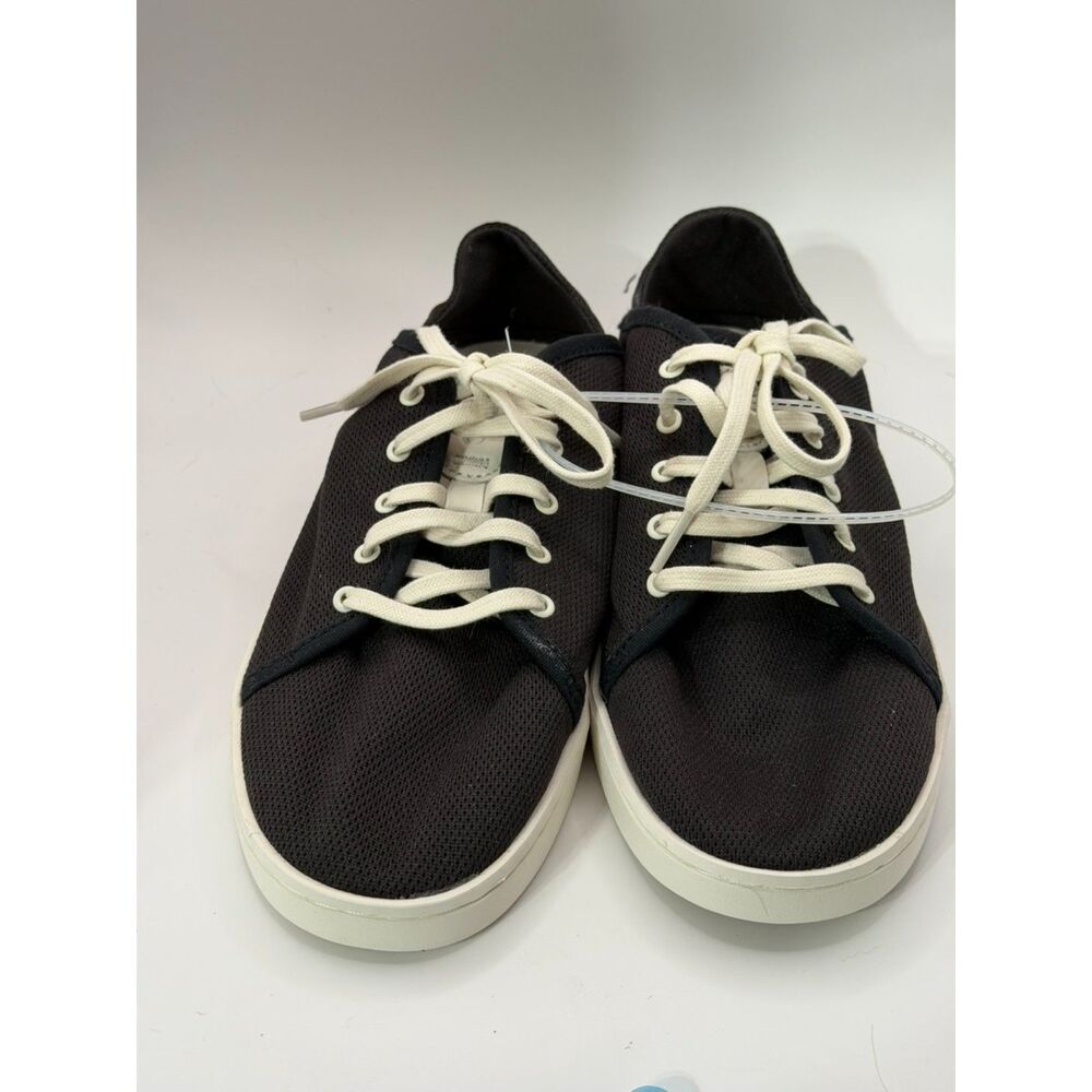OluKai Pehuea Li Women's 9 Black White Mesh Lace Up Casual Sneakers